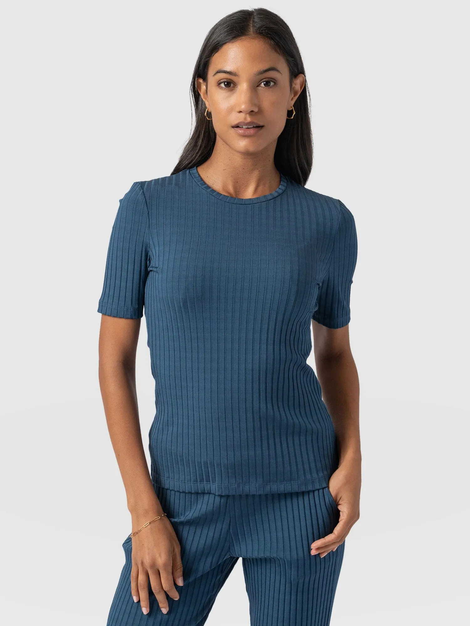 Best Saint and Sofia Adaline Tee - Teal Rib