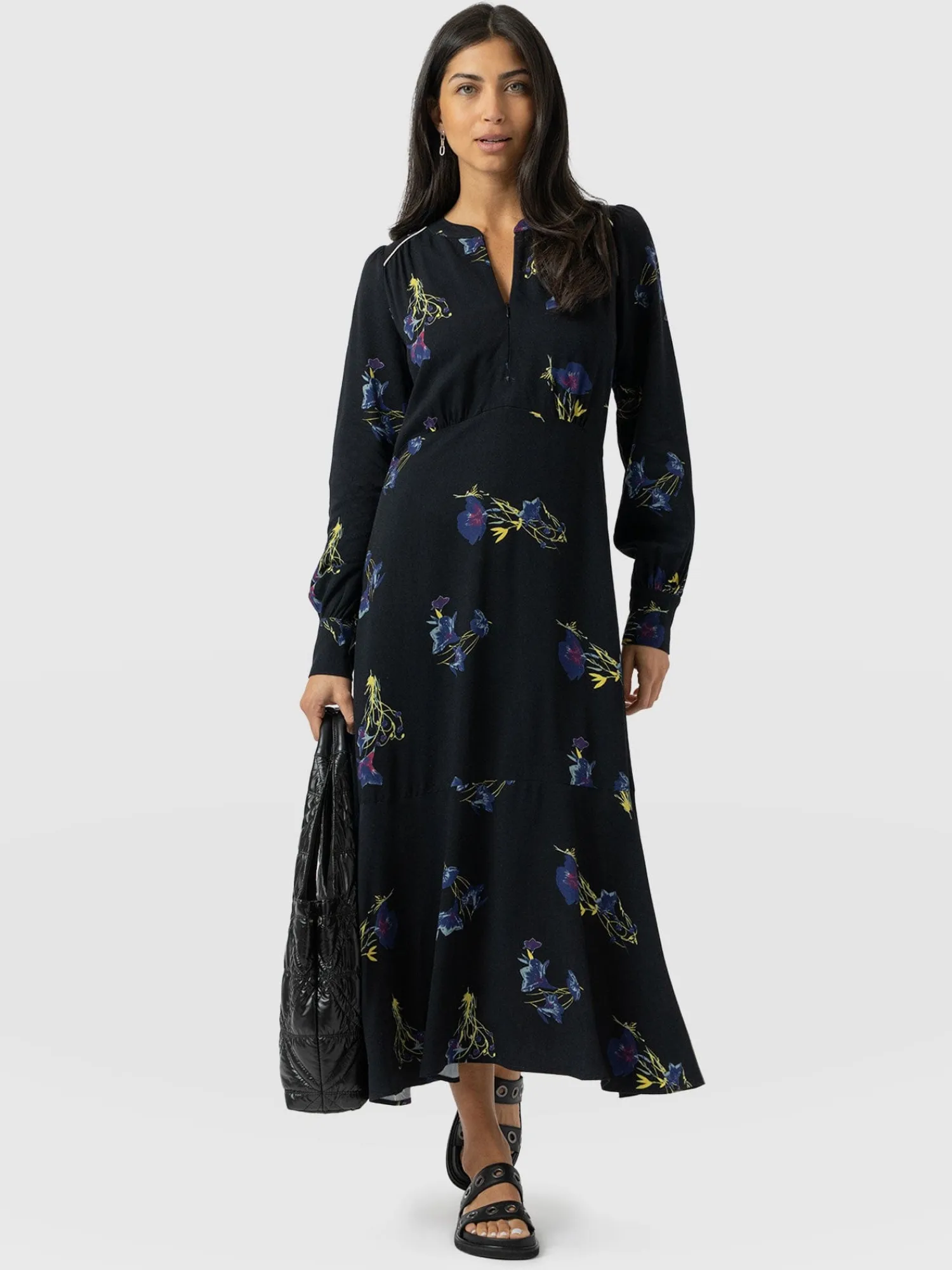 Outlet Saint and Sofia Adaline Zip Up Dress - Blue Lily Gardens