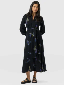 Outlet Saint and Sofia Adaline Zip Up Dress - Blue Lily Gardens