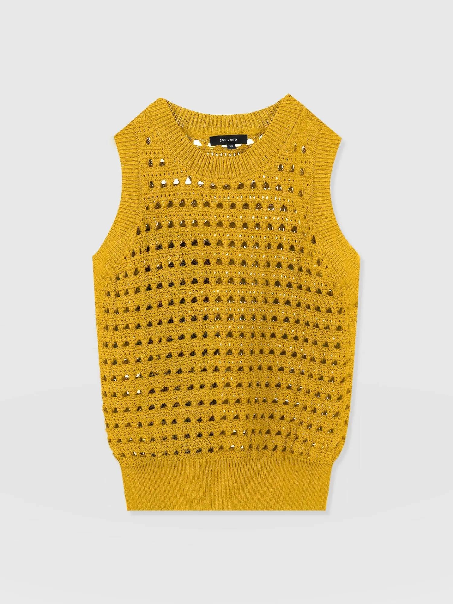 Outlet Saint and Sofia Adler Sleeveless Knit - Mustard