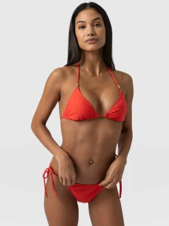 Online Saint and Sofia Alba Triangle Bikini Top - Red