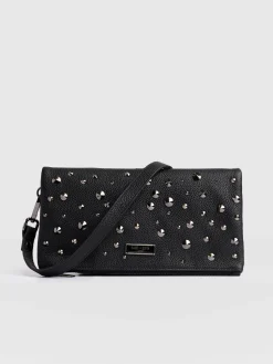 Clearance Saint and Sofia Alexis Studded Clutch - Black