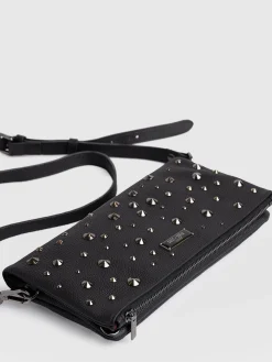 Clearance Saint and Sofia Alexis Studded Clutch - Black
