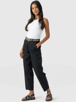 Discount Saint and Sofia Alma Barrel Leg Chino - Black