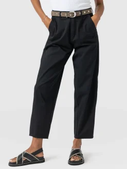 Discount Saint and Sofia Alma Barrel Leg Chino - Black
