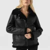 New Saint and Sofia Amelia Aviator Jacket - Black
