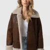 Online Saint and Sofia Amelia Aviator Jacket - Brown