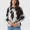 Discount Saint and Sofia Amelie Blouse - White Fade Floral