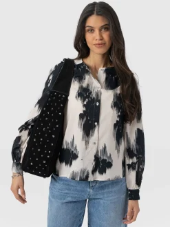 Discount Saint and Sofia Amelie Blouse - White Fade Floral