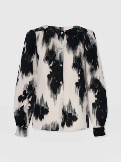 Discount Saint and Sofia Amelie Blouse - White Fade Floral