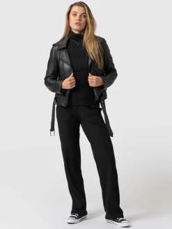 Hot Saint and Sofia Apartment Pant Ribbed - Black Rib