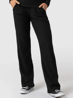 Hot Saint and Sofia Apartment Pant Ribbed - Black Rib