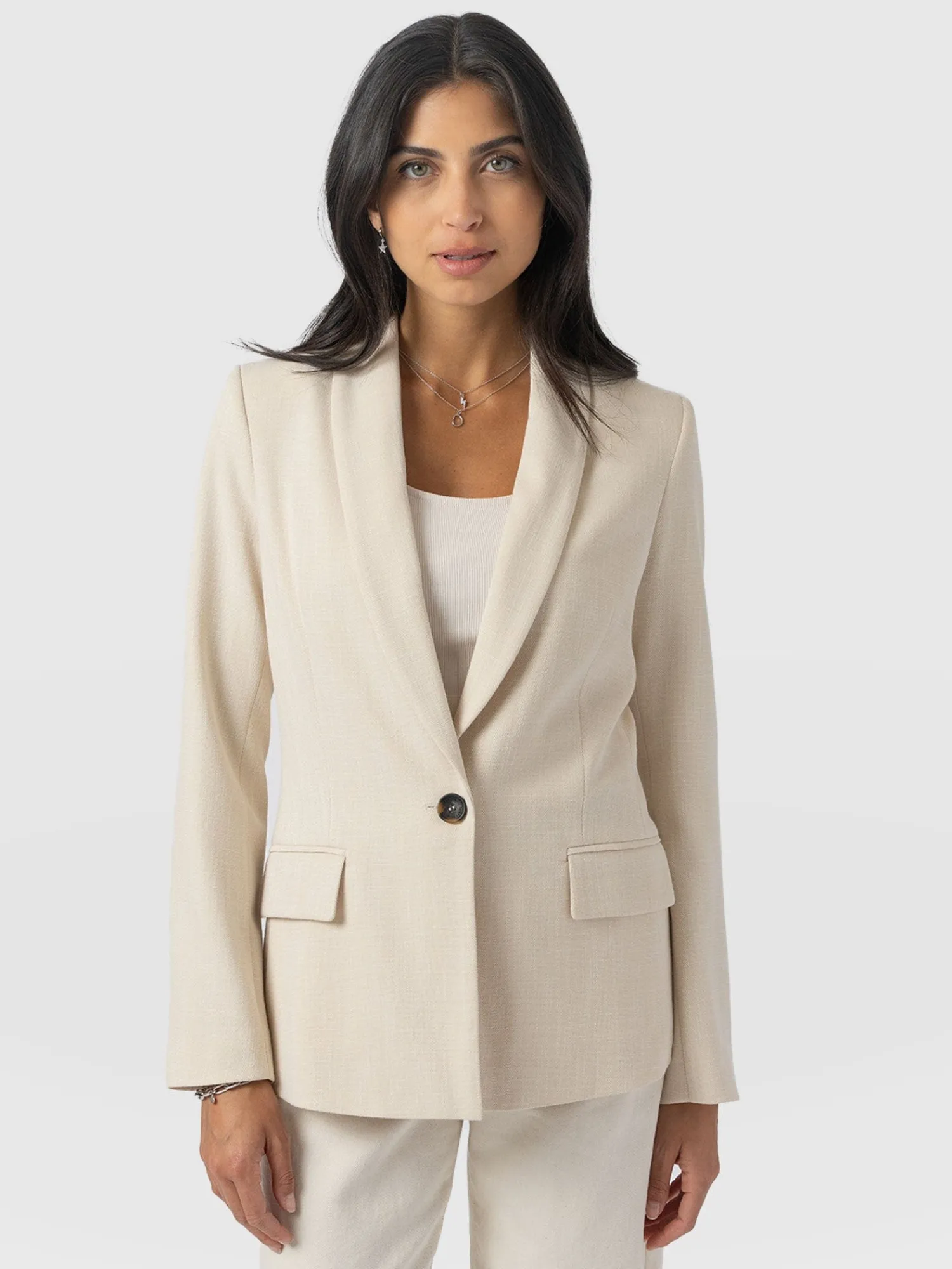 Fashion Saint and Sofia Argent Blazer - Cream