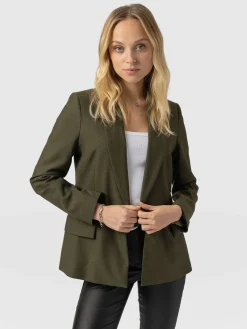 New Saint and Sofia Argent Blazer - Khaki