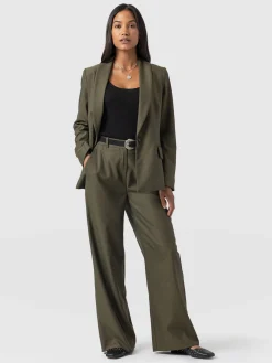 Best Saint and Sofia Argent Wide Leg Pant - Khaki