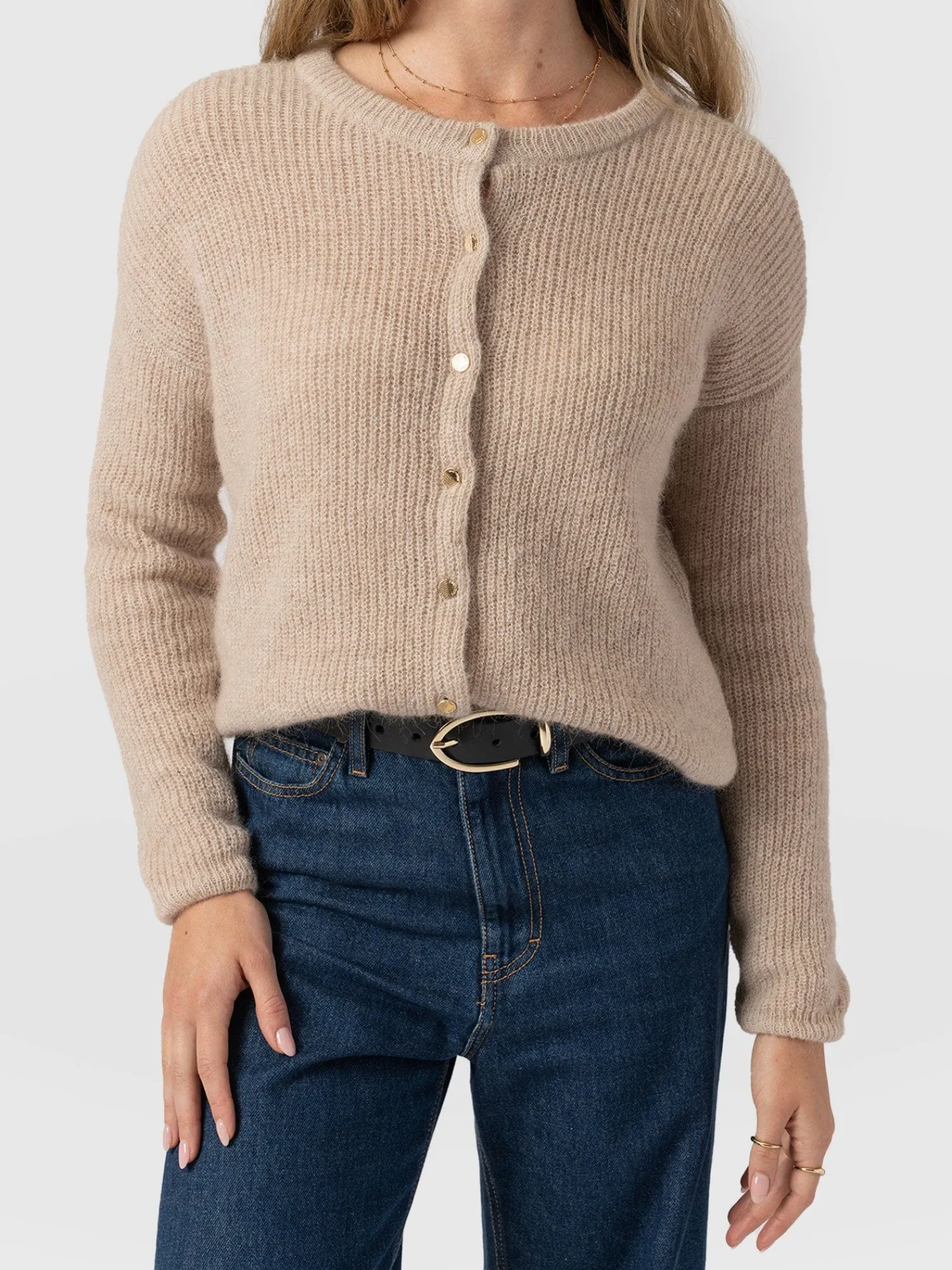 Clearance Saint and Sofia Ariella Cardigan - Beige