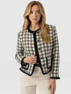 Best Saint and Sofia Ashby Jacket - Black/White Check