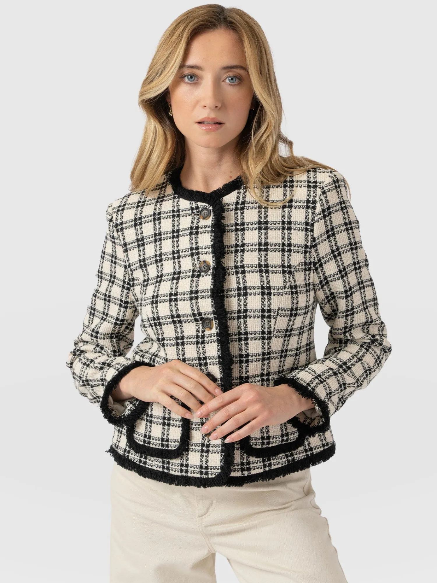 Best Saint and Sofia Ashby Jacket - Black/White Check