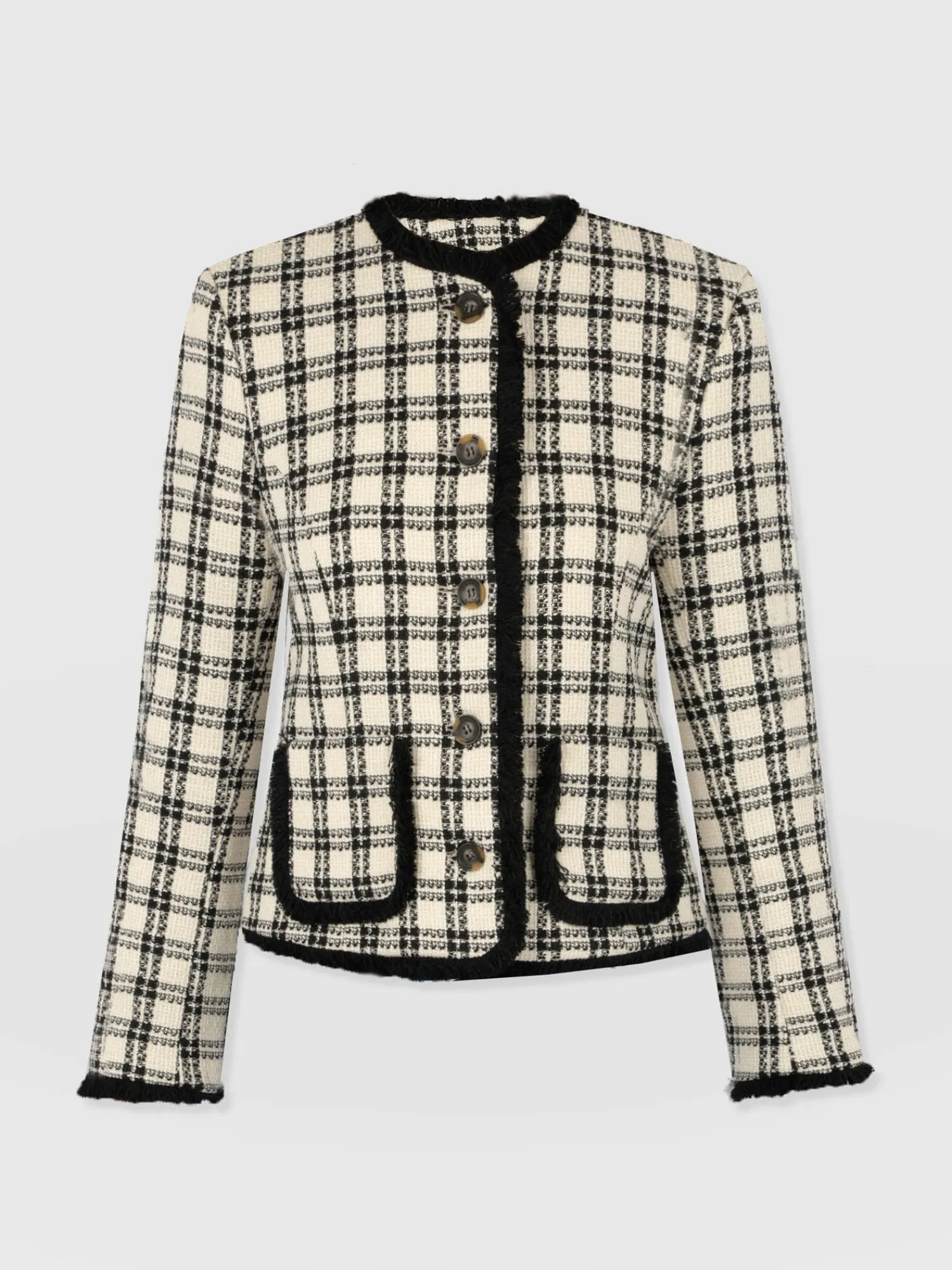 Best Saint and Sofia Ashby Jacket - Black/White Check