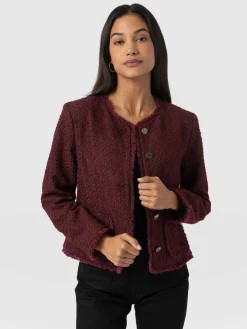 Best Saint and Sofia Ashby Jacket - Maroon
