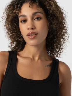 Fashion Saint and Sofia Asher Scoop Neck Vest - Black