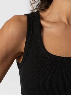 Fashion Saint and Sofia Asher Scoop Neck Vest - Black