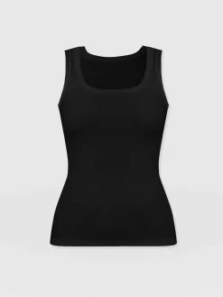 Fashion Saint and Sofia Asher Scoop Neck Vest - Black
