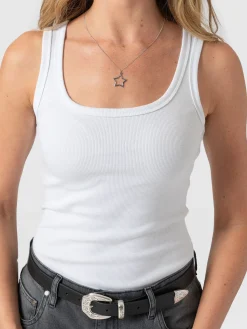 Sale Saint and Sofia Asher Scoop Neck Vest - White