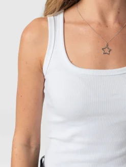 Sale Saint and Sofia Asher Scoop Neck Vest - White