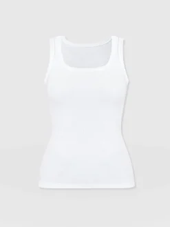 Sale Saint and Sofia Asher Scoop Neck Vest - White