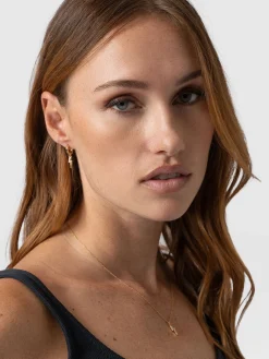 New Saint and Sofia Astral Lightning Charm Drop Earrings - Gold