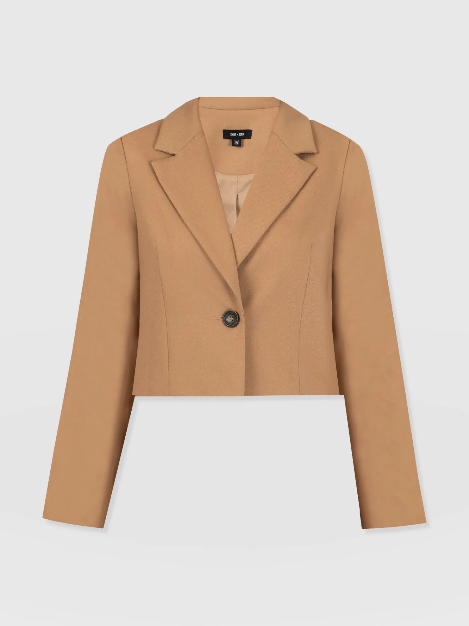 Hot Saint and Sofia Astrid Crop Blazer - Camel