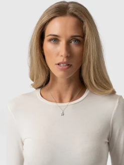 Sale Saint and Sofia Austen Crew Neck Tee - Cream