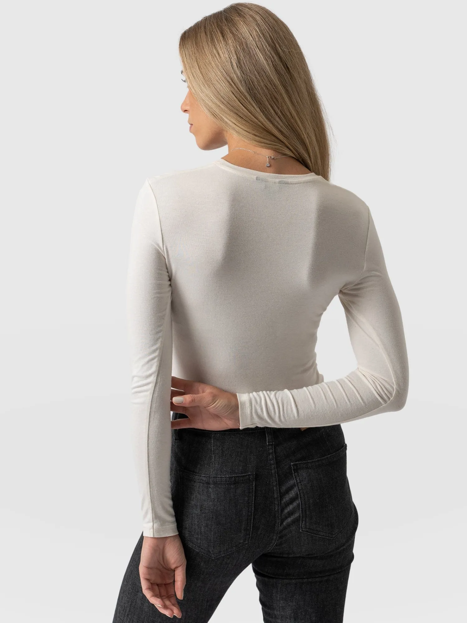 Sale Saint and Sofia Austen Crew Neck Tee - Cream