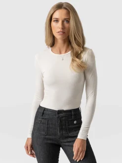 Sale Saint and Sofia Austen Crew Neck Tee - Cream