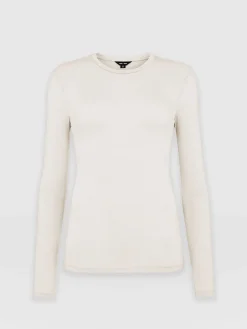 Sale Saint and Sofia Austen Crew Neck Tee - Cream