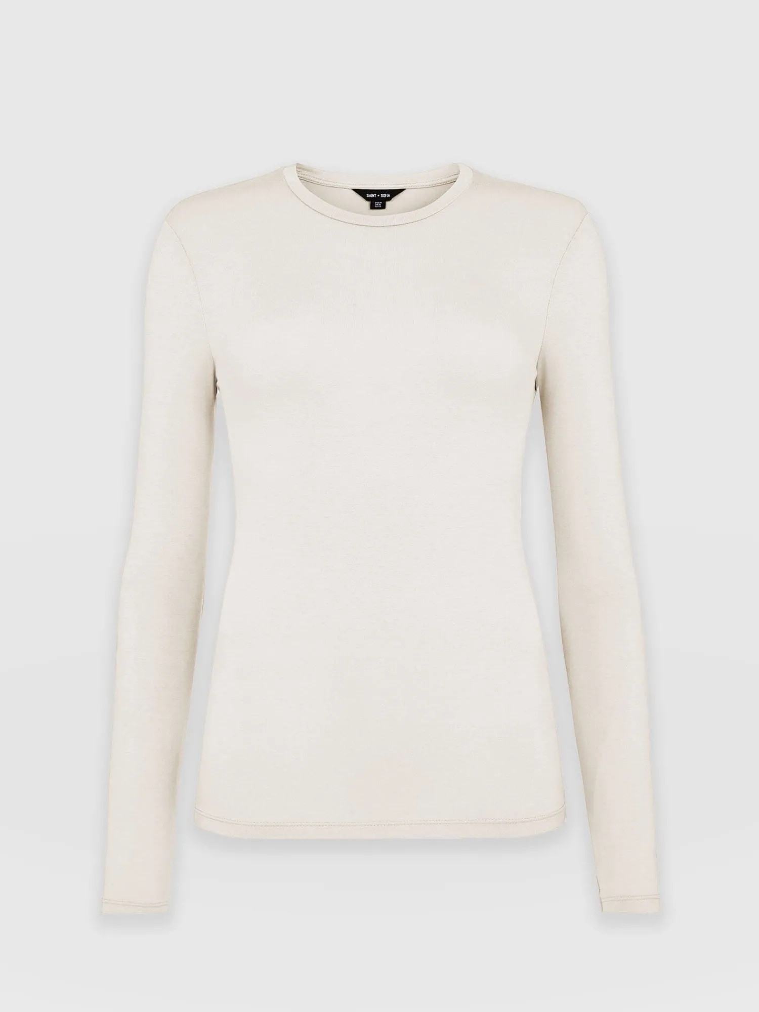 Sale Saint and Sofia Austen Crew Neck Tee - Cream