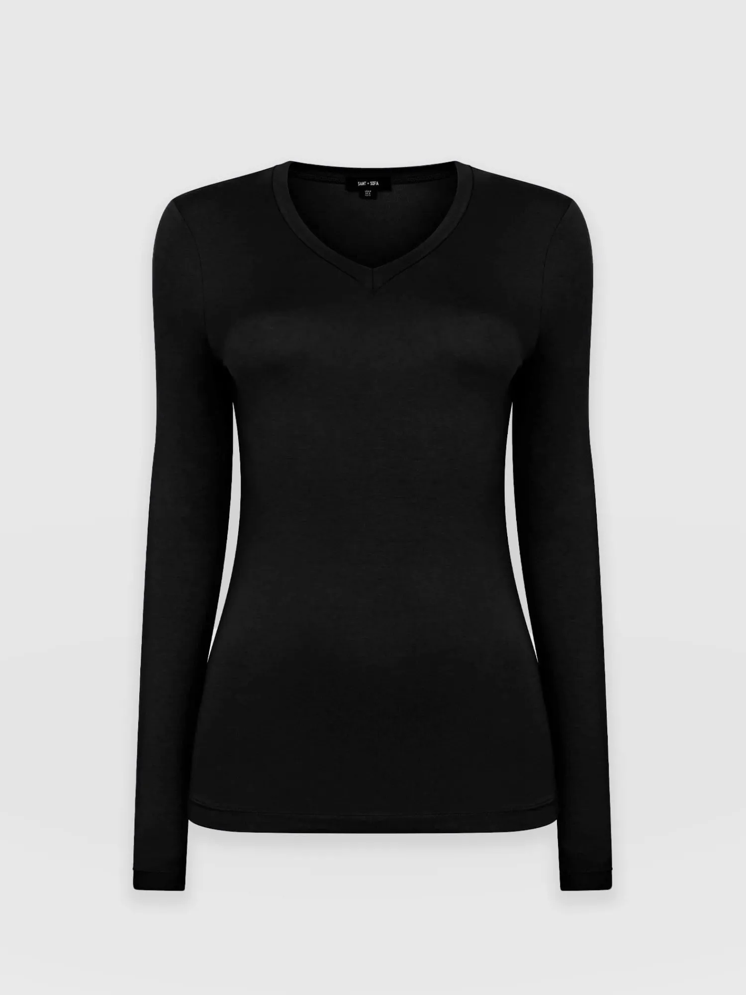 Discount Saint and Sofia Austen V Neck Tee - Black