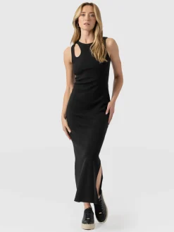 Discount Saint and Sofia Axel Cut Out Dress - Black