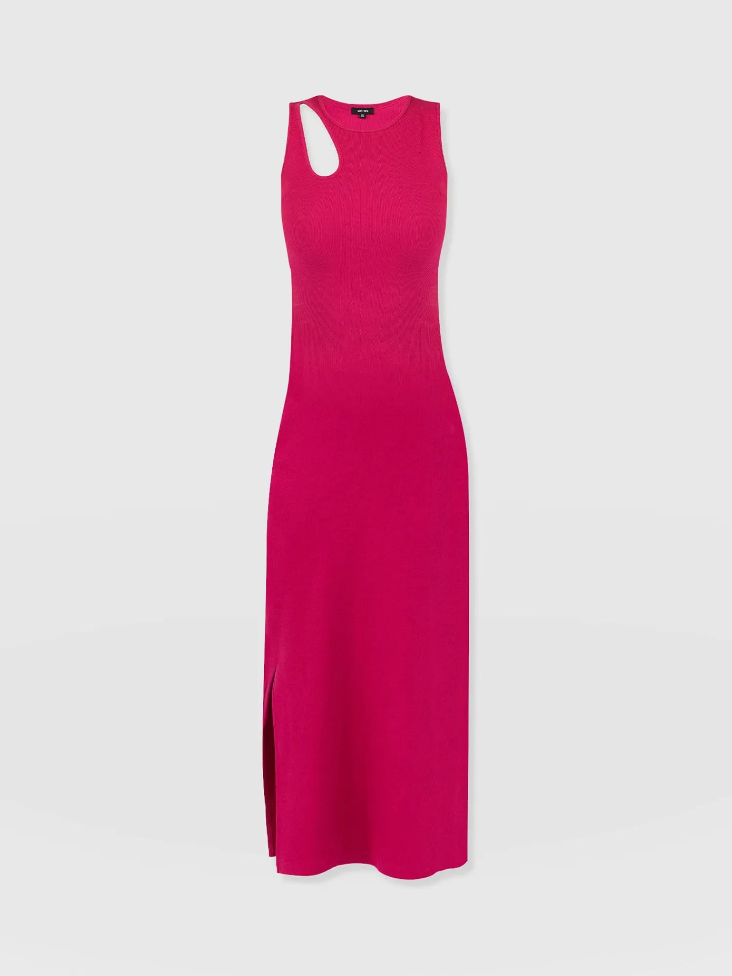 Clearance Saint and Sofia Axel Cut Out Dress - Fuchsia Pink