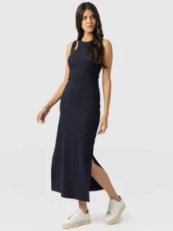 Outlet Saint and Sofia Axel Cut Out Dress - Navy