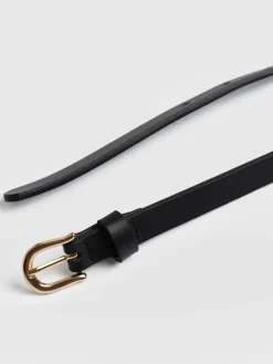 New Saint and Sofia Axel Double Skinny Belt - Black