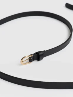 New Saint and Sofia Axel Double Skinny Belt - Black