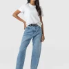 Sale Saint and Sofia Barrel Leg Jean - Mid Blue