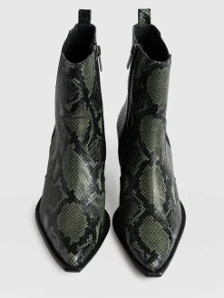 Clearance Saint and Sofia Billie Snake Boot - Green