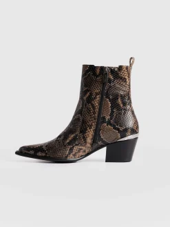 Discount Saint and Sofia Billie Snake Boot - Taupe
