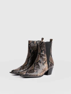 Discount Saint and Sofia Billie Snake Boot - Taupe