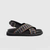 Outlet Saint and Sofia Bonnie Cross Over Sandals - Blue/Brown