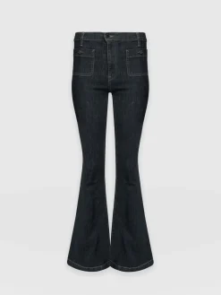 Outlet Saint and Sofia Bowie Stretch Flare Jeans - Black Wash