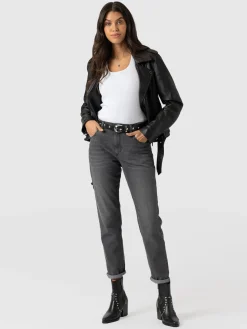 New Saint and Sofia Boyfriend Jeans - Black